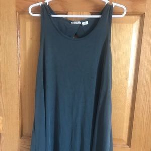Vintage green flowy mini dress